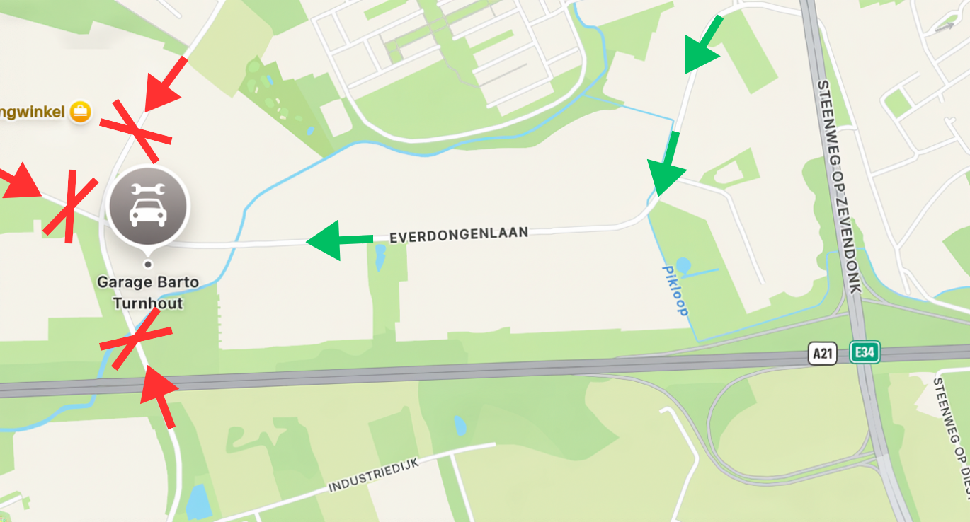 Garage Barto Turnhout blijft bereikbaar tijdens wegenwerken